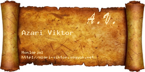 Azari Viktor névjegykártya